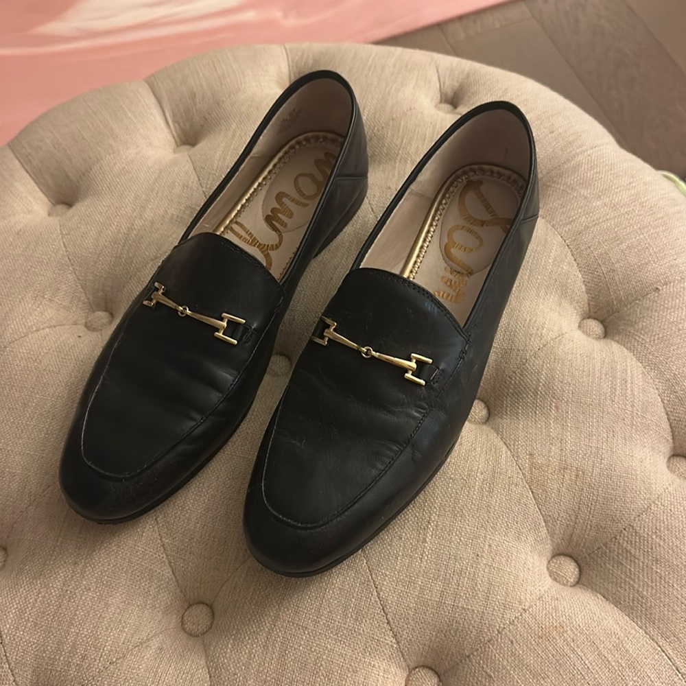 Sam Edelman loafers / black and golden / size 10 1/2
